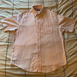Croft & Barrow Soft Oxford Striped Short Sleeve Button Down Shirt